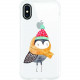 CENTON OTM Phone Case, Tough Edge, Winter Owl - For Apple iPhone X Smartphone - Winter Owl - Clear OP-SP-Z054A