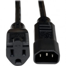 Tripp Lite Standard Computer Power Cord - 10A,18AWG (IEC-320-C14 to NEMA 5-15R) 2-ft. - RoHS, TAA Compliance P002-002-10A