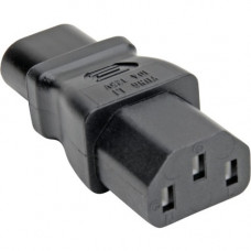 Tripp Lite IEC C8 to IEC C13 Power Cord Adapter - 10A, 125V, Black - 1 x IEC 60320 C8 Male, 1 x IEC 60320 C13 Female - 125 V AC / 10 A P003-000