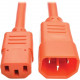 Tripp Lite 2ft Computer Power Extension Cord 10A 18 AWG C14 C13 Orange 2&#39;&#39; - For Computer, Scanner, Printer, Monitor, Power Supply, Workstation - 120 V AC, 230 V AC Voltage Rating - 10 A Current Rating - Orange P004-002-AOR