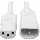 Tripp Lite 2ft Computer Power Extension Cord 10A 18 AWG C14 to C13 White 2&#39;&#39; - For Computer, Scanner, Printer, Monitor, Power Supply, Workstation - 120 V AC, 230 V AC Voltage Rating - 10 A Current Rating - White P004-002-AWH