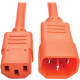 Tripp Lite 3ft Computer Power Extension Cord 10A 18 AWG C14 C13 Orange 3&#39;&#39; - For Computer, Scanner, Printer, Monitor, Power Supply, Workstation - 230 V AC Voltage Rating - 10 A Current Rating - Orange P004-003-AOR