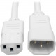 Tripp Lite 3ft Computer Power Extension Cord 10A 18 AWG C14 to C13 White 3&#39;&#39; - For Computer, Scanner, Printer, Monitor, Power Supply, Workstation - 230 V AC Voltage Rating - 10 A Current Rating - White P004-003-AWH