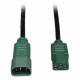 Tripp Lite 4ft Computer Power Cord Extension Cable C14 to C13 Green 10A 18AWG 4&#39;&#39; - 10A, 18AWG (IEC-320-C14 to IEC-320-C13 with Green Plugs) 4-ft." - RoHS Compliance P004-004-GN
