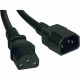 Tripp Lite 4ft Computer Power Cord Extension Cable C14 to C13 10A 18AWG 4&#39;&#39; - 10A, 18AWG (IEC-320-C14 to IEC-320-C13) 4-ft." - RoHS Compliance P004-004