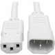 Tripp Lite 6ft Computer Power Extension Cord 10A 18 AWG C14 to C13 White 6&#39;&#39; - For Computer, Scanner, Printer, Monitor, Power Supply, Workstation - 230 V AC Voltage Rating - 10 A Current Rating - White P004-006-AWH