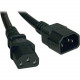Tripp Lite 6ft Computer Power Cord Extension Cable C14 to C13 10A 18AWG 6&#39;&#39; - 10A, 18AWG (IEC-320-C14 to IEC-320-C13) 6-ft." - TAA Compliance P004-006