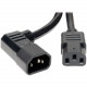 Tripp Lite 6ft Power Cord Extension Cable Left Angle C14 to C13 Heavy Duty 15A 14AWG 6&#39;&#39; - 15A, 14AWG (Left Angle IEC-320-C14 to IEC-320-C13, 6-ft." - RoHS Compliance P005-006-14LA