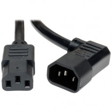 Tripp Lite 6ft Power Cord Extension Cable Right Angle C14 to C13 Heavy Duty 15A 14AWG 6&#39;&#39; - 15A, 14AWG (Right Angle IEC-320-C14 to IEC-320-C13) 6-ft." - RoHS Compliance P005-006-14RA
