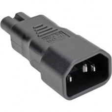 Tripp Lite IEC C14 to IEC C7 Power Cord Adapter - 10A, 250V, Black - 1 x IEC 60320 C14 Male, 1 x IEC 60320 C7 Female - 250 V AC / 10 A P016-000