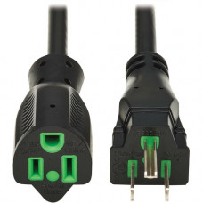 Tripp Lite Safe-IT Power Extension Cord - For Mobile Cart, Computer, Printer, Monitor, Television, UPS, PDU, Scanner, PC - 125 V AC / 13 A - Black - 10 ft Cord Length - North America P022AB-010-HG