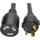 Tripp Lite 10ft Heavy Duty Power Extension Cord 30A 10AWG L5-30P L5-30R - 125 V AC Voltage Rating - 30 A Current Rating - Black P046-010-LL-30A