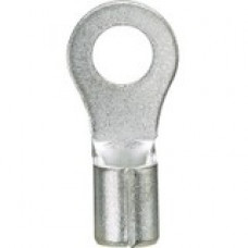 Panduit Loose Piece Ring Terminal - 50 Pack - Ring Terminal Female - Metallic - TAA Compliance P10-6R-L