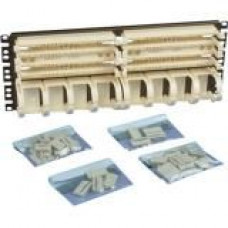 Panduit Connector Block - 48 Port(s) - 4U High - Electric Ivory - 19" Wide - Rack-mountable P110B1004R4WJY