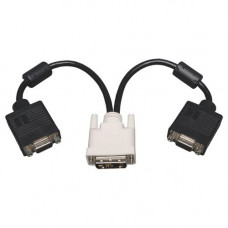 Tripp Lite 1ft DVI to VGA Splitter Adapter Converter DVI-A Analog M to 2x HD15F 1&#39;&#39; - (DVI-I-M to 2x HD15-F) 1-ft - RoHS, TAA Compliance P120-001-2