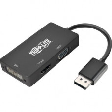 Tripp Lite DisplayPort 1.2 to VGA / DVI / HDMI Converter Adapter 4K @ 60Hz - DVI/DisplayPort/HDMI/VGA for Audio/Video Device, Notebook, Tablet - 6" - 1 x HDMI Female Digital Audio/Video, 1 x DVI-D Female Digital Video, 1 x HD-15 Female VGA - 1 x Disp