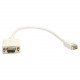 Tripp Lite Mini DVI to VGA Cable Adapter, Video Converter for Macbooks and iMacs (M/F) - 8" DVI/VGA Video Cable for MacBook, Notebook, Monitor, iMac - First End: 1 x HD-15 Female VGA - Second End: 1 x Mini-DVI Male Video - White P138-000-VGA