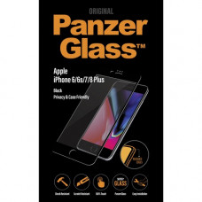 Panzerglass Original Privacy Screen Protector Black, Crystal Clear - For LCD iPhone 6 Plus, iPhone 6s Plus, iPhone 7 Plus, iPhone 8 Plus - Shock Resistant - Tempered Glass - Black, Crystal Clear P2619