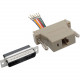 Tripp Lite DB25 to RJ45 Modular Serial Adapter M/F RS-232 RS-422 RS-485 - 1 x DB-25 Male Serial - 1 x RJ-45 Female Network - Beige P440-825FM