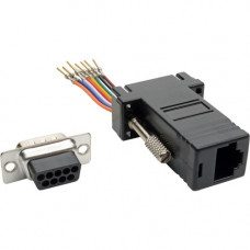 Tripp Lite DB9 to RJ45 Modular Serial Adapter M/F RS-232 RS-422 RS-485 - 1 x DB-9 Male Serial - 1 x RJ-45 Female Network - Black - TAA Compliance P440-89FM