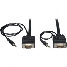 Tripp Lite VGA Coax High Resolution Monitor Cable Audio HD15 3.5mm - M/M 35ft - RoHS Compliance P504-035