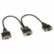 Tripp Lite 1ft VGA Monitor Y Splitter Cable High Resolution HD15 M/2xF 1&#39;&#39; - (HD15 M to 2x HD15 F) 1-ft. - TAA Compliance P516-001-HR