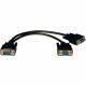 Tripp Lite VGA Monitor Y Splitter Cable (HD15 M/2xF) 1-ft. - HD-15 Female - HD-15 Male - 12" P516-001