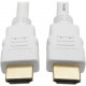 Tripp Lite High Speed HDMI Cable Ultra HD Digital Video M/M White 1080p 25ft 25&#39;&#39; - HDMI for Audio/Video Device, Blu-ray Player, Gaming Console, Camera, A/V Receiver, Monitor, Projector, TV, iPad - 2.25 GB/s - 24.93 ft - 1 x HDMI Male Digi