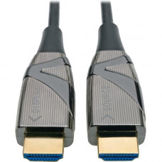 Tripp Lite P568-100M-FBR Fiber Optic Audio/Video Cable - 328.08 ft Fiber Optic A/V Cable for TV, Audio/Video Device, Notebook, Home Theater System, Tablet, HDTV, Blu-ray Player, Chromebook, Projector, Monitor, MacBook - First End: 1 x HDMI Male Digital Au