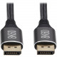 Tripp Lite P580-003-8K6 DisplayPort 1.4 Cable, 8K UHD @ 60 Hz, M/M, Black, 3 ft. - 3 ft DisplayPort A/V Cable for Audio/Video Device, HDTV, PC, Monitor, Gaming Computer, Blu-ray Player, Gaming Console, Notebook, Tablet, TV, Projector, ... - First End: 1 x
