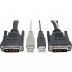 Tripp Lite P760-010-DVI KVM Cable - 10 ft KVM Cable for Monitor, Keyboard/Mouse, KVM Switch - First End: 1 x DVI-I (Dual-Link) Male Digital Video - Second End: 1 x DVI-I (Dual-Link) Male Digital Video, Second End: 2 x USB Type A Male - 60 MB/s - Supports 