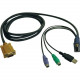 Tripp Lite 6ft USB / PS2 Cable Kit for KVM Switches B020-U08 / U16 & B022-U16 - HD-18 Male Keyboard/Mouse/Video - HD-15 Male VGA, Type A Male USB, mini-DIN (PS/2) Male Keyboard, mini-DIN (PS/2) Male Mouse - 6ft - Black" - RoHS, TAA Compliance P77