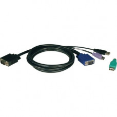 Tripp Lite 6ft USB / PS2 Cable Kit for KVM Switches B040 / B042 Series KVMs - HD-15 Male - HD-15 Male, mini-DIN (PS/2) Male, Type A Male USB - 6ft" - TAA Compliance P780-006