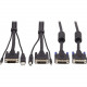 Tripp Lite Dual DVI KVM Cable Kit 3 in 1 DVI USB 3.5mm Audio 3xM/3xM 10ft - 10 ft KVM Cable for KVM Switch, Computer, Monitor - First End: 1 x 24-pin DVI-I (Dual-Link) Male Video, First End: 1 x Mini-phone Male Stereo Audio, First End: 1 x Type A Male USB