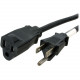 Startech.Com 15 ft Power Cord Extension - NEMA 5-15R to NEMA 5-15P - 15ft - NEMA 5-15P - NEMA 5-15R - Black - RoHS Compliance PAC10115