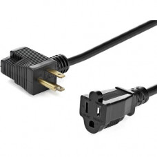 Startech.Com 12inch Outlet Saver Extension Cord - NEMA 5-15P to 2x NEMA 5-15R - 16AWG - This 12" Outlet Saver Extension Cord allows you to connect up to two power adapters to single outlet and provide cleaner cable management - Reduce the strain on y