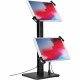CTA Digital Angle-Adjustable Twin Tablet Stand for 7-10 Inch Tablets - Up to 10" Screen Support - 18" Height x 8" Width x 8" Depth PAD-AATTS