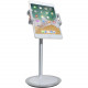 CTA Digital Height-Adjustable Desktop Tablet Stand - Up to 12.9" Screen Support - 13" Height x 6.8" Width x 6.8" Depth - Desktop, Tabletop, Countertop - Rubber - Silver PAD-HADTS