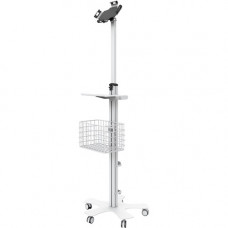 CTA Digital Medical Mobile Floor Stand with VESA Tablet Security Holder - Up to 12.9" Screen Support - Floor PAD-MFSV