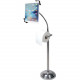 CTA Digital Tablet PC Stand - Up to 13" Screen Support - 35" Height - Metal - Chrome PAD-TSBU