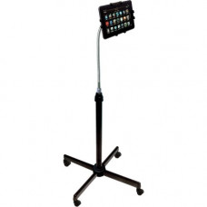 CTA Digital Universal Height-Adjustable Gooseneck Floor Stand for Tablets - 9.7" to 10.1" Screen Support - Floor - Acrylonitrile Butadiene Styrene (ABS), Steel PAD-UAFS