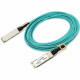 Axiom Fiber Optic Network Cable - 98.43 ft Fiber Optic Network Cable for Network Device - QSFP+ Male Network - QSFP+ Male Network - 5 GB/s - Aqua PAN-QSFP-AOC-30M-AX