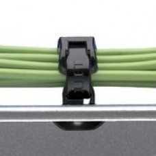 PANDUIT Push Button Cable Tie Mount - Black - 1000 Pack - TAA Compliance PBMS-H25-M30