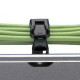 PANDUIT Push Button Cable Tie Mount - Black - 1000 Pack - TAA Compliance PBMS-H25-M30