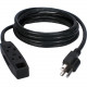Qvs 3-Outlet 3-Prong 6ft Power Extension Cord - For Computer, Electronic Equipment - 120 V AC / 13 A - Black - 6 ft Cord Length - 1 PC3PX-06