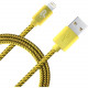 PATRIOT Memory Charge and Sync Lightning Woven Cable - 3.3 ft - 3.30 ft Lightning/USB Data Transfer/Power Cable for iPhone, iPod, iPad - First End: 1 x Type A Male USB - Second End: 1 x Lightning Male Proprietary Connector - MFI - Gold PCALC3FTGD