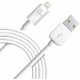 PATRIOT Memory 6ft Lightning Cable - White (PCALC6FTWH) - 6 ft Lightning/USB Data Transfer Cable for iPhone, iPad, iPod - First End: 1 x Lightning Male Proprietary Connector - Second End: 1 x Type A Male USB - MFI - White PCALC6FTWH