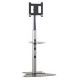 Chief PF12000S Floor Stand For Flat Panels - Up to 200lb - Up to 65" Flat Panel Display - Silver - Floor-mountable - TAA Compliance PF12000S