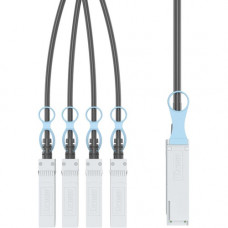 Panduit QSFP, PSFP and Breakout Cable Assembly - 6.56 ft Twinaxial Network Cable for Network Device, Switch, Server, Rack Server - First End: 1 x QSFP28 Network - Second End: 4 x SFP28 Network - 100 Gbit/s - Shielding - 30 AWG - Black - 1 PHQ4SFP2A2MBL