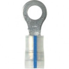 Panduit Terminal Connector - 100 Pack - 1 x Ring Terminal - Tin - Blue - TAA Compliance PK14-6R-C